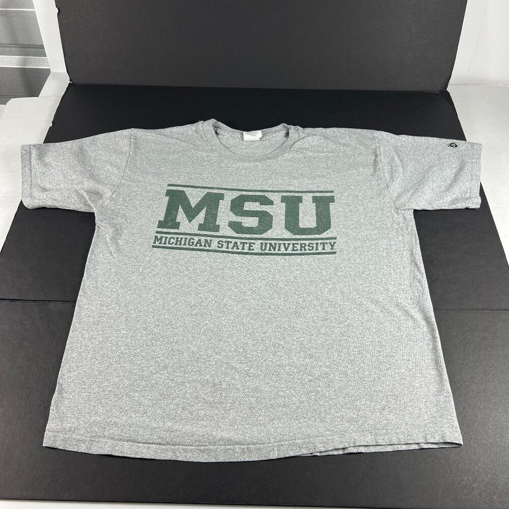 VTG 90s TCX Michigan State Spartans Shirt Extra Large Grey Single Stitch Tee